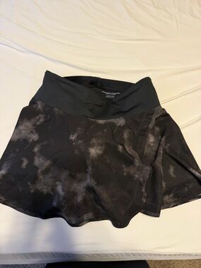 Black Tie-Dye Bike Skirt with Shorts